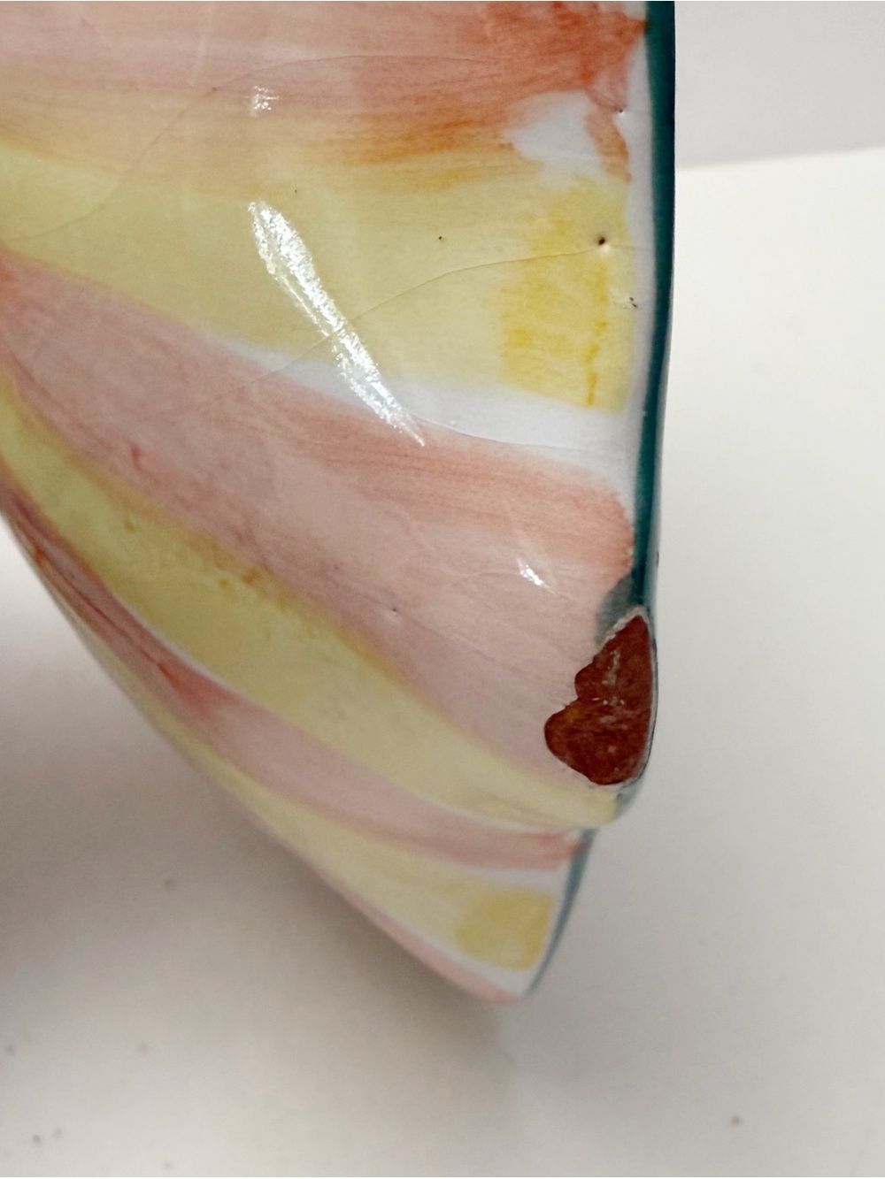 Vintage Whimsical Colorful Hanging Fish Planter Ceramic Mackenzie Childs Style - Picture 11 of 14